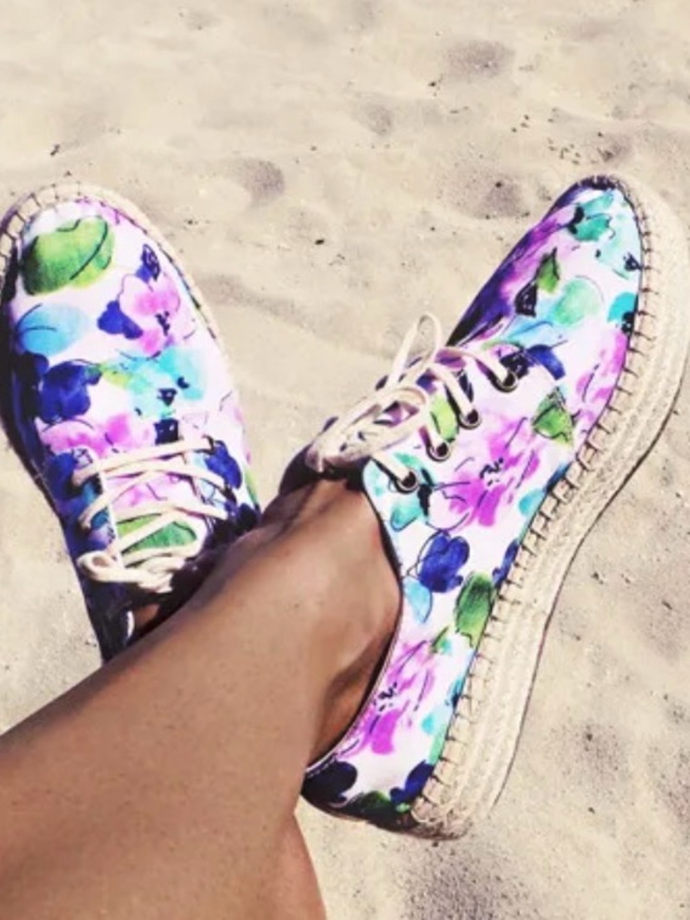 Coconuts Matisse Grateful Floral Canvas Espadrille PlatformSneakers size 7